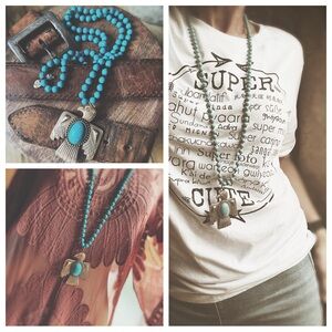 Necklace Aztec Eagle Statement Pendant